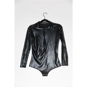 Faux Leather Bodysuit